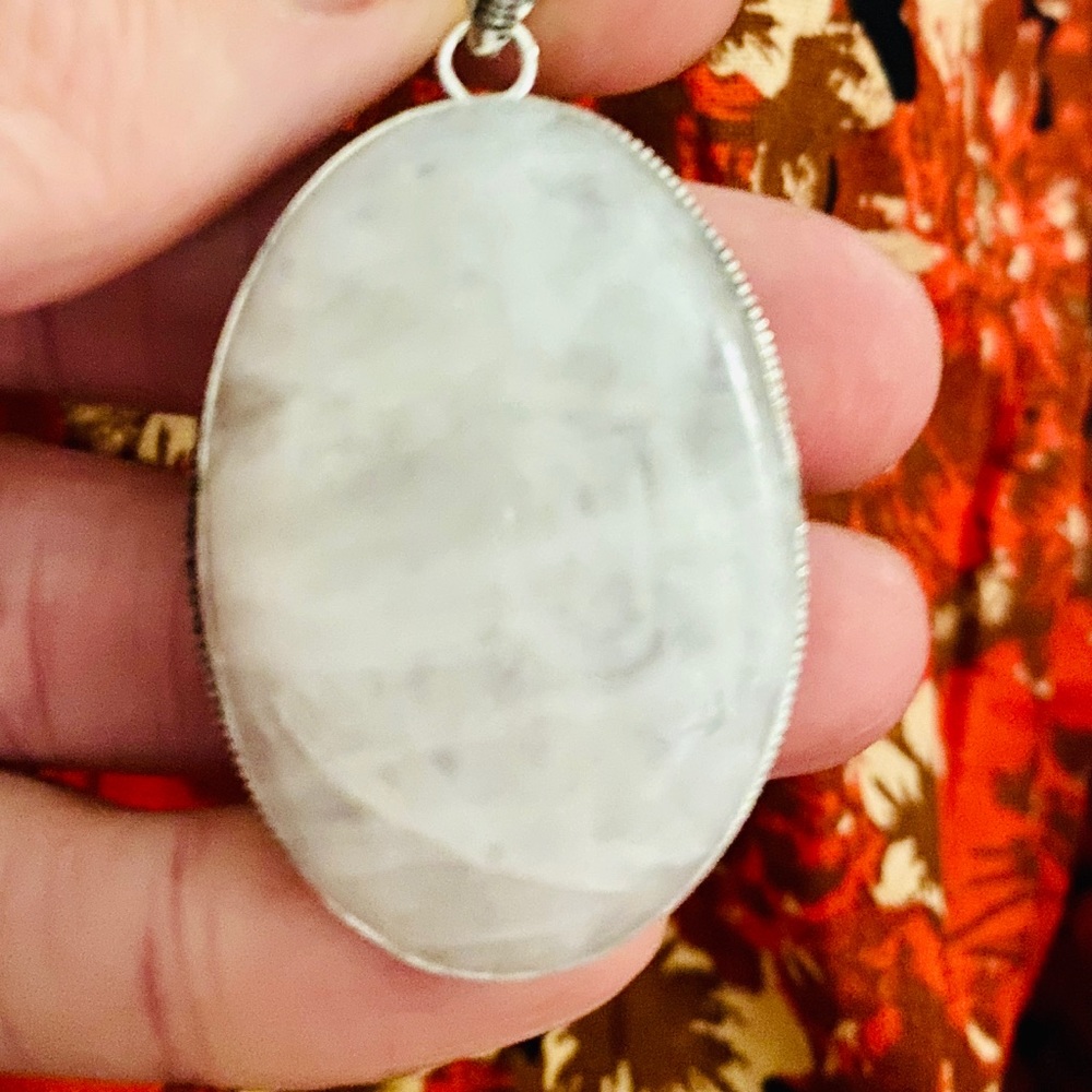 Moonstone Silver Plated Pendent